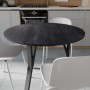 Круглий стіл MARSI 3 870-3 Ferrum-decor 750x870x870 Чорний метал ДСП Каштан Арвадонна 16 мм (FRD-107514)