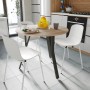 Круглий стіл MARSI 3 870-3 Ferrum-decor 750x870x870 Чорний метал ДСП Дуб Сонома 16 мм (FRD-107424)