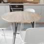 Круглий стіл MARSI 3 870-3 Ferrum-decor 750x870x870 Чорний метал ДСП Дуб Сонома 16 мм (FRD-107424)