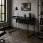 Стол письменный Майк Ferrum-decor 75x100x60 Черный металл ДСП Каштан Арвадонна 32 мм (FRD-108264)