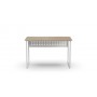 Стол письменный Майк Ferrum-decor 75x100x60 Белый металл ДСП Дуб Кремона Торро 16 мм (FRD-108334)