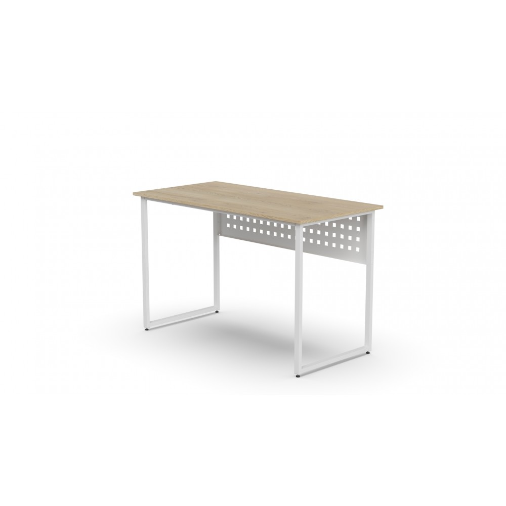 Стол письменный Майк Ferrum-decor 75x100x60 Белый металл ДСП Дуб Кремона Торро 16 мм (FRD-108334)