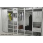 Шафа Гардероб Уні секція 6 серії Конект Ferrum-decor 220x60x50 см Білий метал ДСП Бетон 16 мм (FRD-106914)