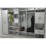 Шафа Гардероб Уні секція 2 серії Конект Ferrum-decor 220x60x50 см Сірий метал ДСП Бетон 32 мм (FRD-106894)
