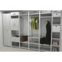 Шафа Гардероб Уні секція 6 серії Конект Ferrum-decor 220x60x50 см Білий метал ДСП Бетон 16 мм (FRD-106914)