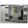 Шафа Гардероб Уні секція 2 серії Конект Ferrum-decor 220x60x50 см Сірий метал ДСП Бетон 32 мм (FRD-106894)