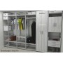 Шафа Гардероб Уні секція 2 серії Конект Ferrum-decor 220x60x50 см Сірий метал ДСП Бетон 32 мм (FRD-106894)