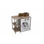 Стелаж-полиця Бафрум 405 Ferrum-decor для пральної машини 90x101x60,5 Чорний метал ДСП Дуб Сан-Марино 16 мм (FRD-107394)