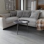 Стол журнальный круглый OPTIMA 1 ноги на конус Ferrum-decor 450x670x670 Черный металл ДСП Каштан Арвадонна 16 мм (FRD-107534)