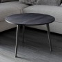 Стол журнальный круглый OPTIMA 1 ноги на конус Ferrum-decor 450x670x670 Черный металл ДСП Каштан Арвадонна 16 мм (FRD-107534)