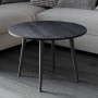 Стол журнальный круглый OPTIMA 2 ноги на конус Ferrum-decor 450x670x670 Черный металл ДСП Каштан Арвадонна 16 мм (FRD-107544)