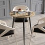 Стол круглый OPTIMA 3 ноги на конус Ferrum-decor 750x670x670 Черный металл ДСП Дуб Евок Прибрежный 16 мм (FRD-107554)