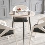 Круглий стіл OPTIMA 3 ніжки конусні Ferrum-decor 750x670x670 Чорний метал ДСП Дуб Сонома 16 мм (FRD-107444)