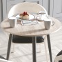 Круглий стіл OPTIMA 3 ніжки конусні Ferrum-decor 750x670x670 Чорний метал ДСП Дуб Сонома 16 мм (FRD-107444)