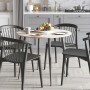 Круглий стіл OPTIMA 5 ніжки конусні Ferrum-decor 750x900x900 Чорний метал ДСП Дуб Сонома 16 мм (FRD-107484)