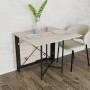 Стол обеденный трансформер книжка Орион Pro Ferrum-decor 75x152x90 Черный металл ДСП Дуб Сан-Марино 16 мм (FRD-107404)