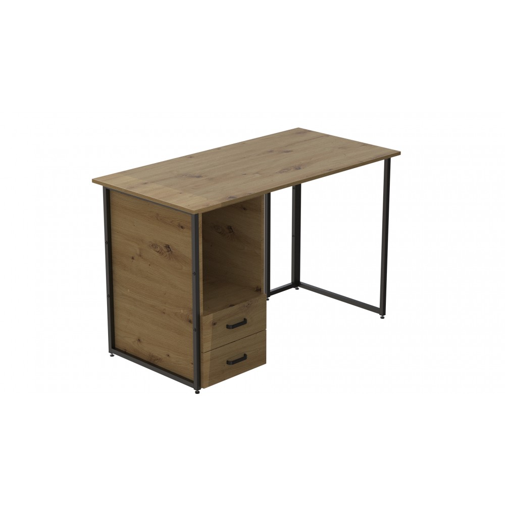 Компьютерный стол Ferrum-decor Отто 76x140x70 черный ДСП Дуб Артизан 32мм (FRD-107024)