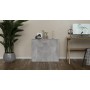 Ліжко трансформер тумба ASCET 2 Ferrum-decor 650x2000x700 Чорний метал ДСП Бетон 16 мм (FRD-107334)