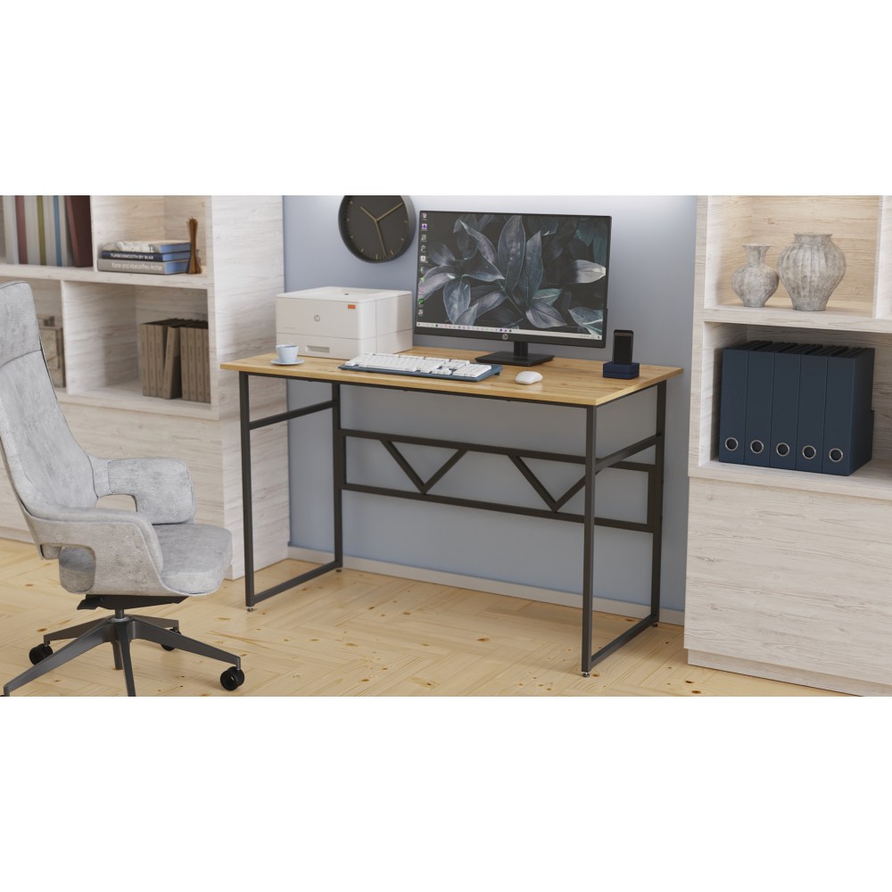 Компьютерный стол Ferrum-decor Раян 76x100x60 черный ДСП Дуб Артизан 32мм (FRD-107094)