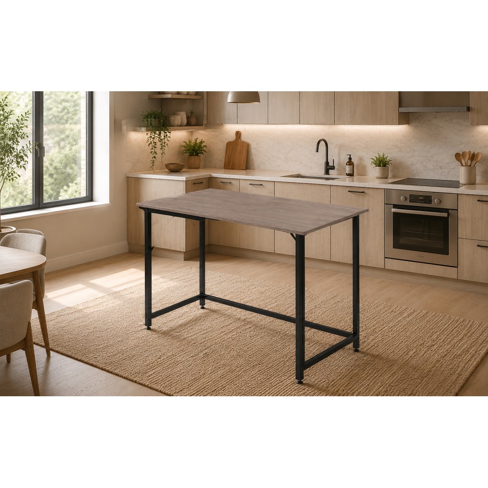 Стол трансформер раскладной Слай Ferrum-decor 75x90x50 Черный металл ДСП Дуб Кремона Канолло 16 мм (FRD-107824)