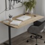 Стол письменный Space Ferrum-decor 750x1400x600 Черный металл ДСП Дуб Евок Прибрежный 16 мм (FRD-107954)