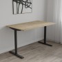 Стол письменный Space Ferrum-decor 750x1400x600 Черный металл ДСП Дуб Евок Прибрежный 16 мм (FRD-107954)