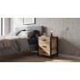 Тумба универсальная Ferrum-decor Вивьен 3 50x41x40 черный ДСП Дуб Евок Прибрежный 16мм (FRD-107744)