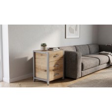 Тумба универсальная Ferrum-decor Вивьен 3 50x41x40 серый ДСП Дуб Евок Прибрежный 16мм (FRD-107754)
