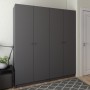 Шкаф для одежды с полками Doros Промо Антрацит 2+2 ДСП 180х48х204 (42005334) (DRS-012161)