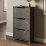 Тумба для взуття з ящиками LION ТО-2 70,4x28,2x123,4 см Бетон темний (LION-045316)