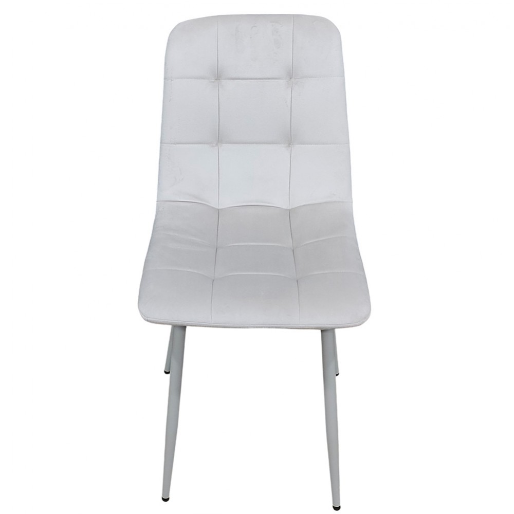 Стул PM-003 Perfect Home Sic Velluto 2 Бежевый с белыми ножками (PFH-092131)