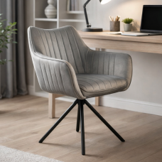 Стул/кресло поворотное на 180 с автовозвратом FREYA Perfect Home Серый Davis Monolith 84 (PFH-092100)