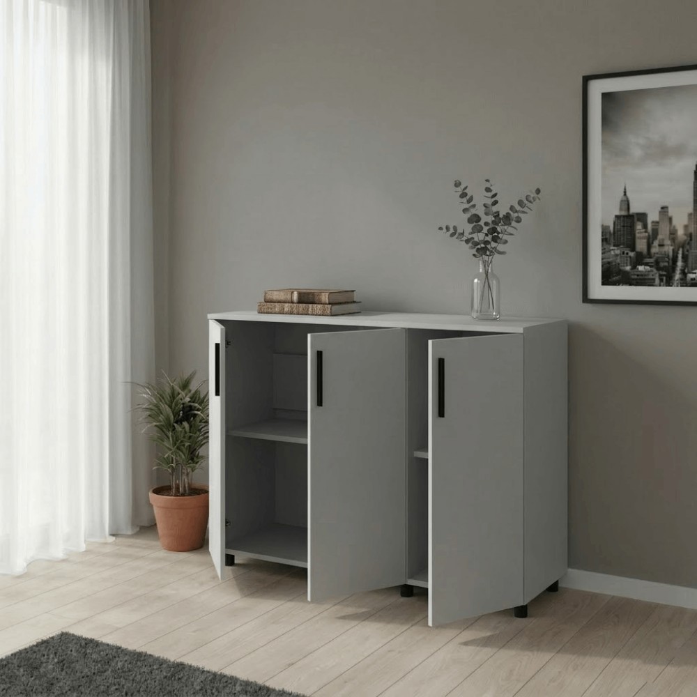 Комод Doros Торн Сірий 3 ДСП 135х51.6х80 (DRS-012101)
