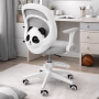 Крісло обертове дитяче з підставкою для ніг PERFECT KIDS PANDA GRAY Perfect Home Сірий (PFH-092110)