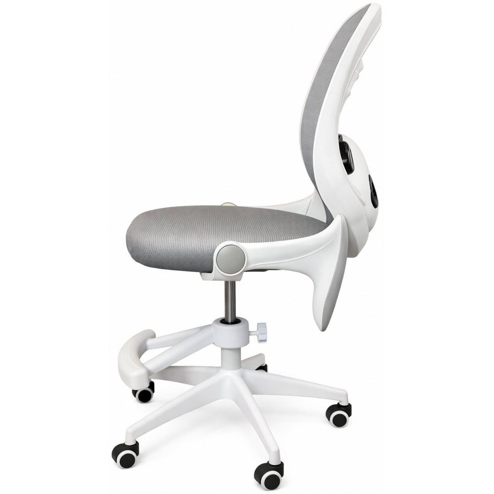 Крісло обертове дитяче з підставкою для ніг PERFECT KIDS PANDA GRAY Perfect Home Сірий (PFH-092110)