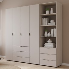 Шафа для одягу Doros Гелар Кашемір 4ДСП з пеналом 215х49.5х203.4 (DRS-011930)
