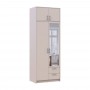 Шафа для одягу Doros Ронді з дзеркалом та антресолею Кашемір 2 ДСП 82х52х236 (80738470) (DRS-012182)
