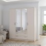 Шафа для одягу Doros Ронді з дзеркалом Кашемір 4 ДСП 160х52х195 (80738478) (DRS-012192)