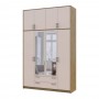 Антресоль высокая Doros Ронди Дуб Артизан/Кашемир 4 ДСП 160х52х65 (DRS-011910)