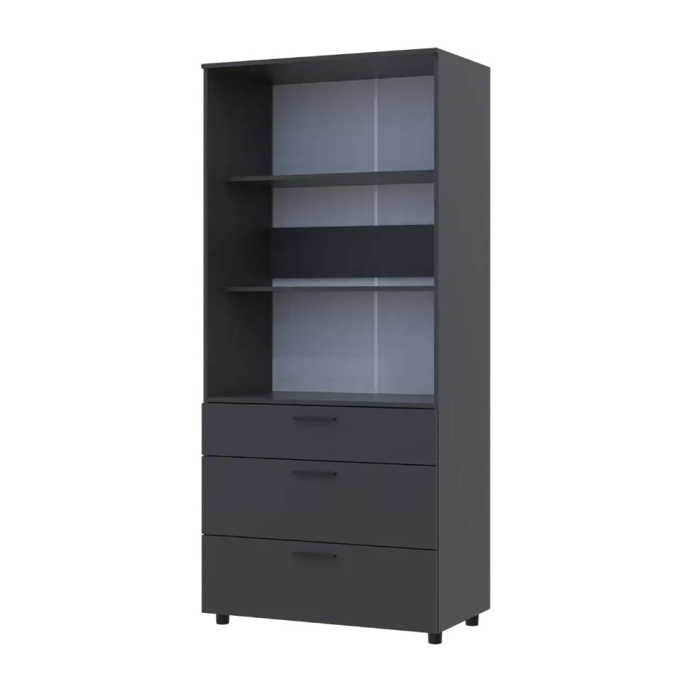 Шафа для одягу Doros Торн Антрацит 2 ДСП/3Ш (полиці) 90х51.6х200 (DRS-012072)