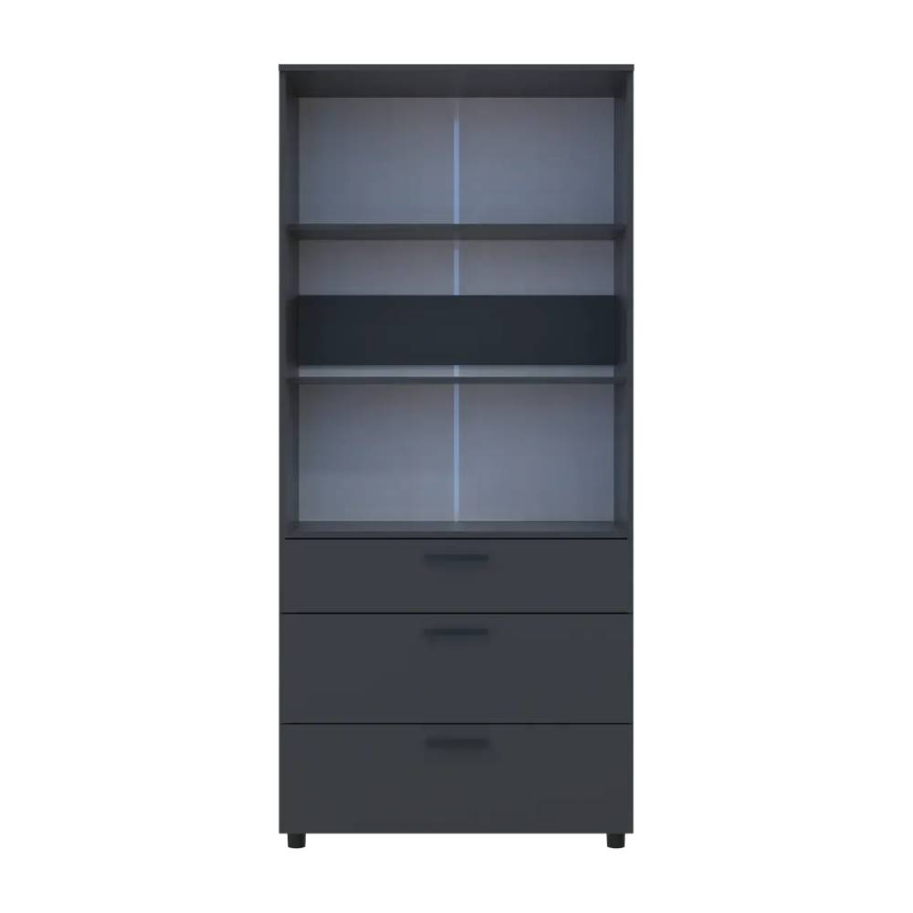 Шафа для одягу Doros Торн Антрацит 2 ДСП/3Ш (полиці) 90х51.6х200 (DRS-012072)