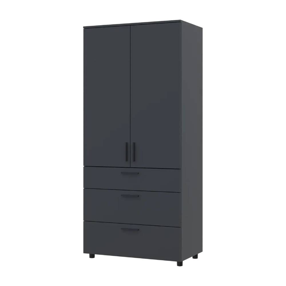 Шафа для одягу Doros Торн Антрацит 2 ДСП/3Ш (полиці) 90х51.6х200 (DRS-012072)