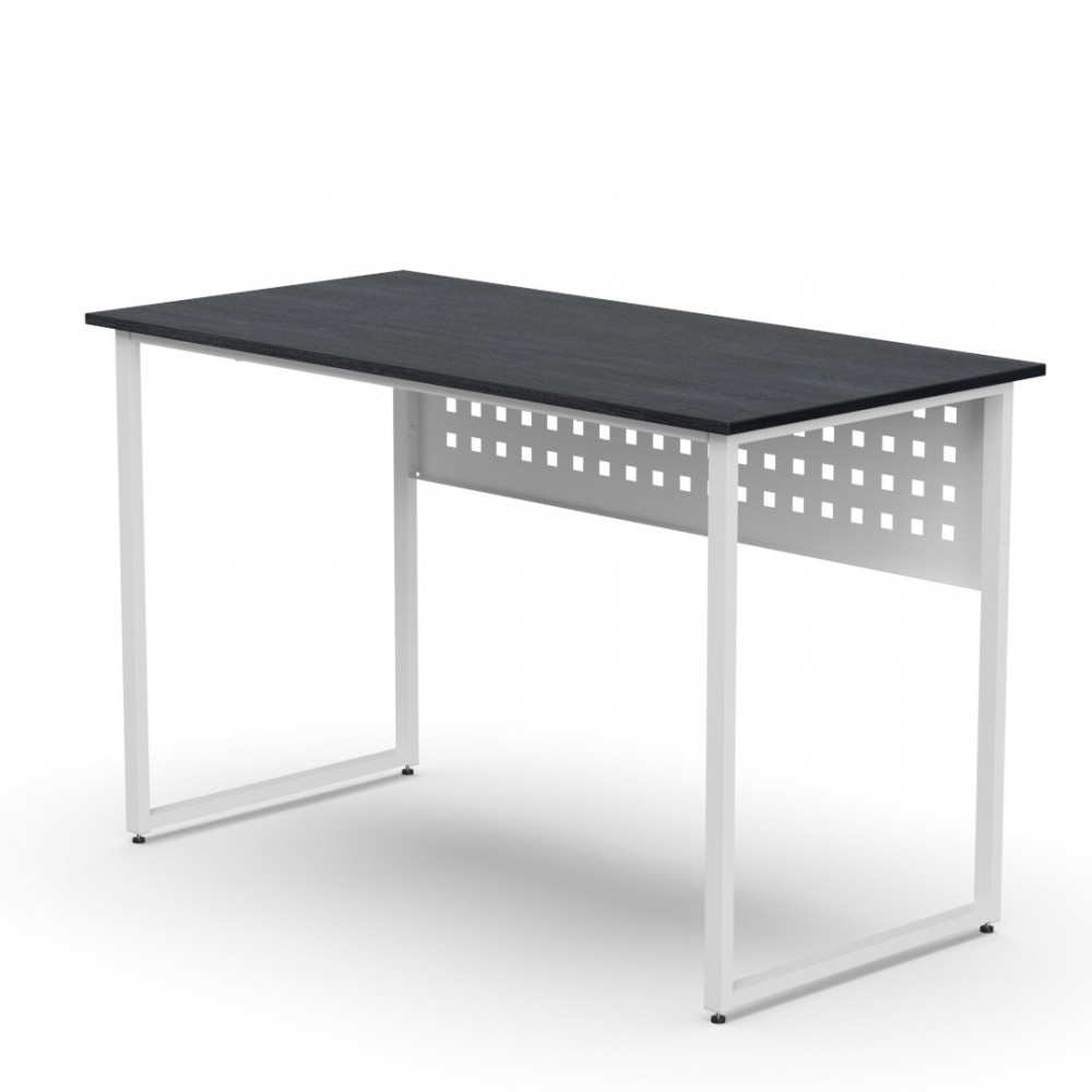 Стол письменный Майк Ferrum-decor 75x140x70 Белый металл ДСП Каштан Арвадонна 32 мм (FRD-108295)