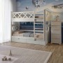 Двухъярусная детская кровать Mebigrand Мальта Бежевый (S2005Y50R) 90х190 см с ящиками (MBG-2302)
