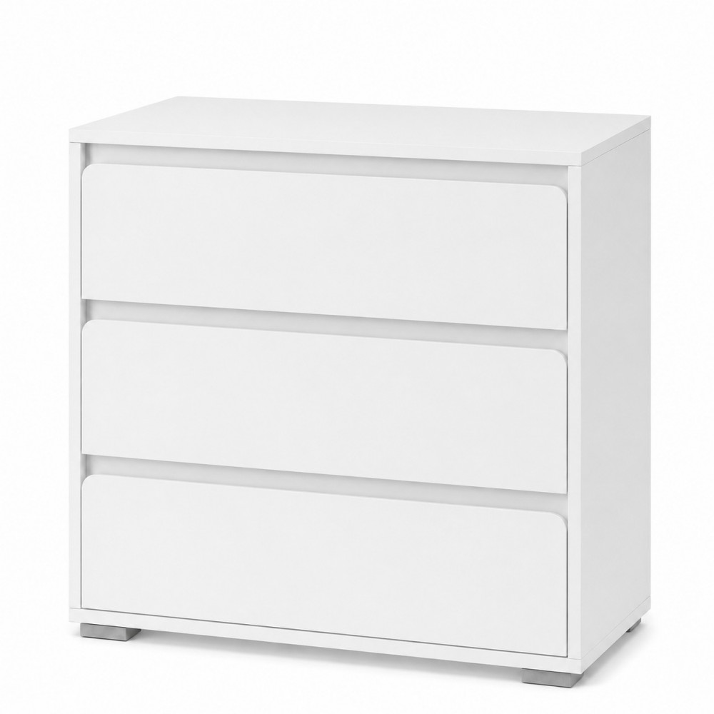 Комод на 3 ящика LION АРТ-1 90х43х80 см Нимфея Альба (белый) (LION-045374)