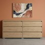 Комод на 6 ящиков LION АРТ-3 160х43х80 см Дуб Крафт серый (LION-045416)