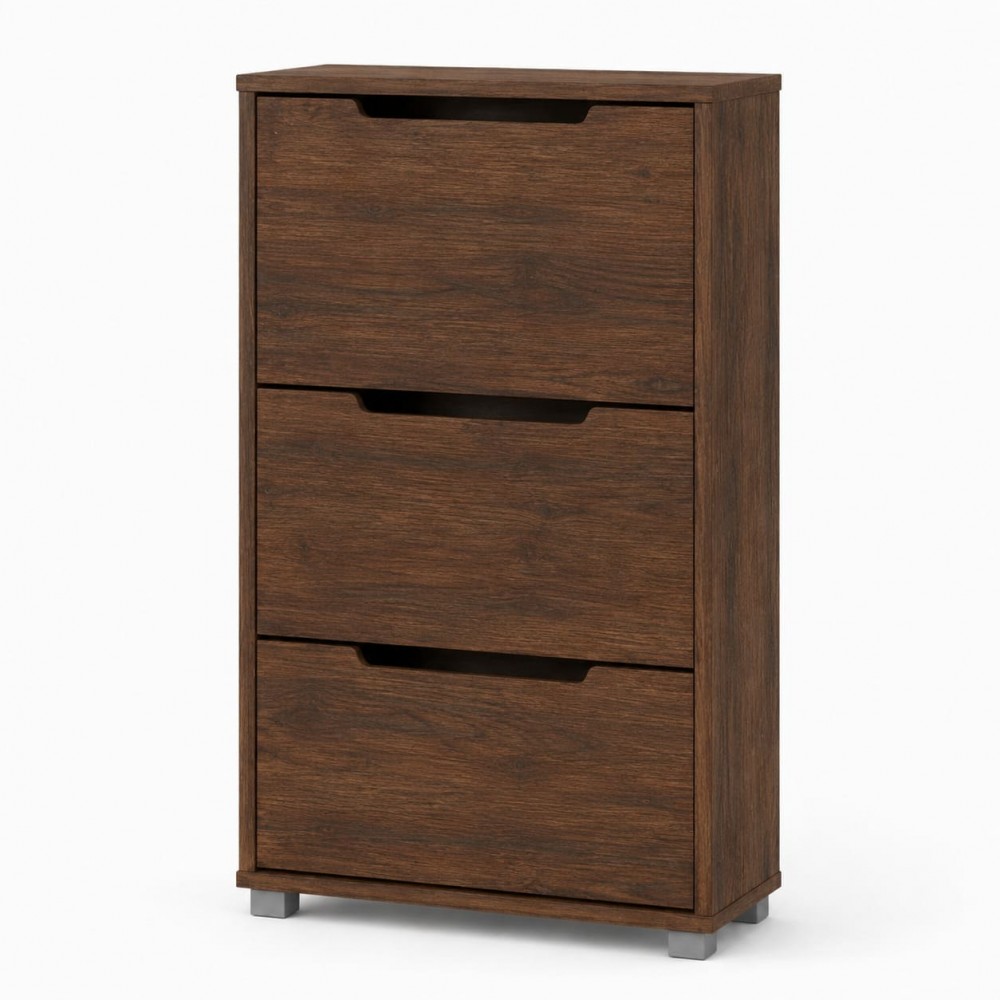 Тумба для взуття з ящиками LION ТО-2 70,4x28,2x123,4 см Дуб Ліворно (LION-045340)