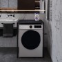 Стеллаж полка Бафрум 401 Ferrum-decor для стиральной машины 90x70,5x60,5 Черный металл ДСП Каштан Арвадонна 16 мм (FRD-107575)