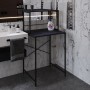 Стелаж-полиця Бафрум 402 Ferrum-decor для пральної машини 133,5x70,5x60,5 Чорний метал ДСП Каштан Арвадонна 16 мм (FRD-107585)
