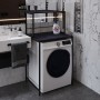 Стелаж-полиця Бафрум 402 Ferrum-decor для пральної машини 133,5x70,5x60,5 Чорний метал ДСП Каштан Арвадонна 16 мм (FRD-107585)